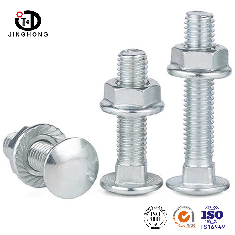 Boulons et écrous en zinc blanc blanc