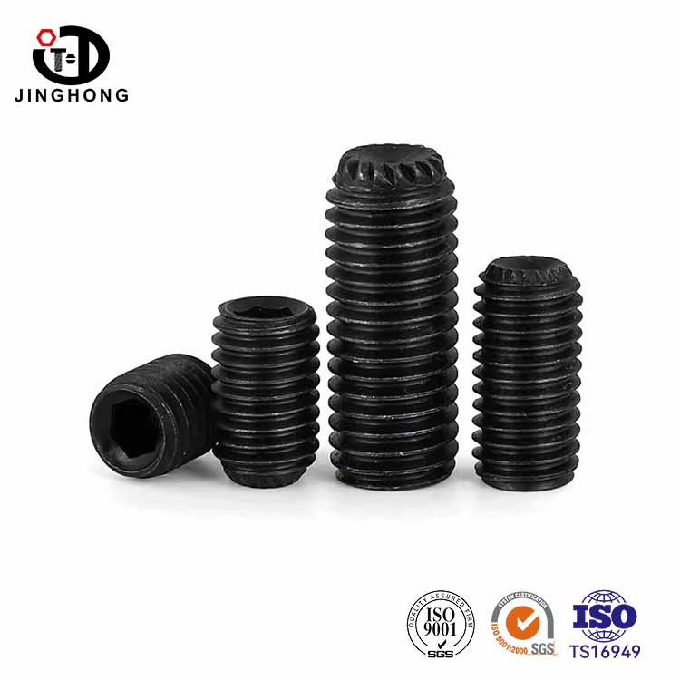 DIN916K HEXAGON SOINGE SOING KNURL SET VISS avec Point de tasse