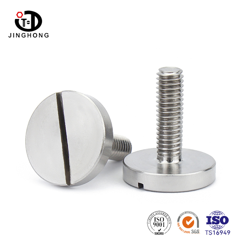 Vis à tête plate à tête ronde et fendue